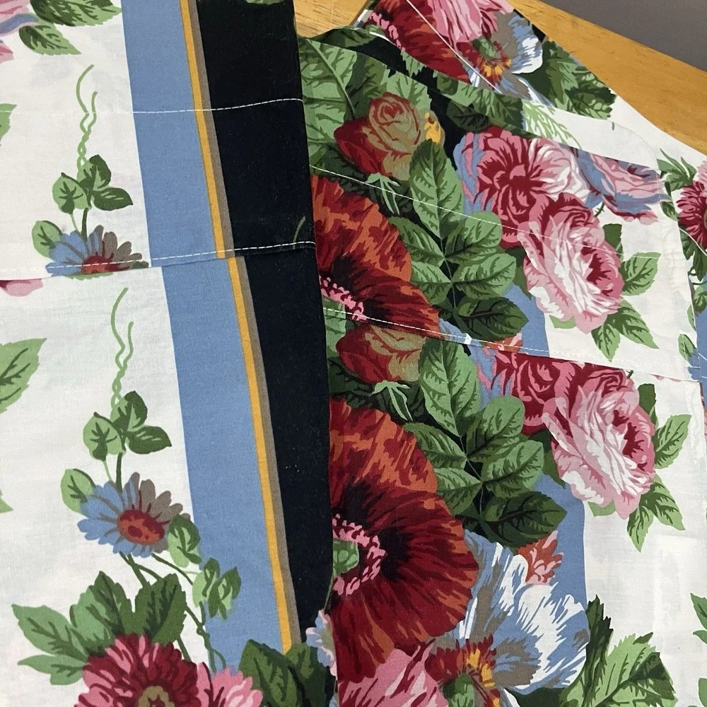 Vtg Crown‎ Craft Rose Valance Cottagecore Garden 84x18